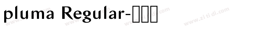 pluma Regular字体转换 pluma Regular字体转换